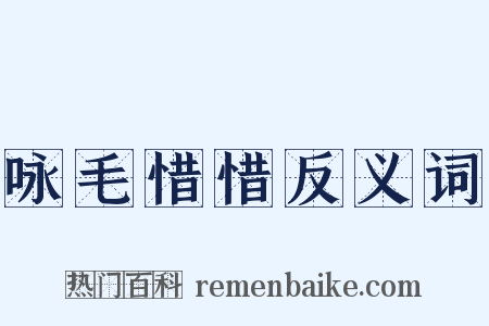 咏毛惜惜反义词是什么意思的图片